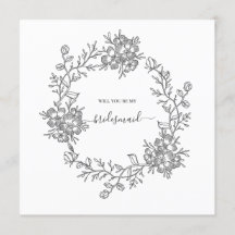 Boda de Dama de Honor Floral Moderna Delicada