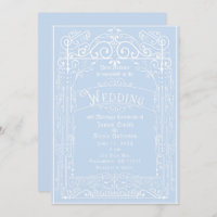 Boda de decoración victoriana de color azul claro