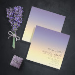 Invitación Boda de degradado de ánimo Indigo Sunset ID741<br><div class="desc">El fondo de todas las piezas de este conjunto boda minimalista es un gradiente de colores llamativos, desde el índigo hasta el melocotón y el amarillo más pálido. La invitación a la boda que se muestra aquí presenta un diseño elegante y moderno y una fuente sans serif contemporánea que le...</div>