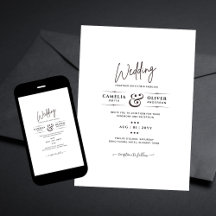 Boda de descarga digital o impresa INVITA a la pin