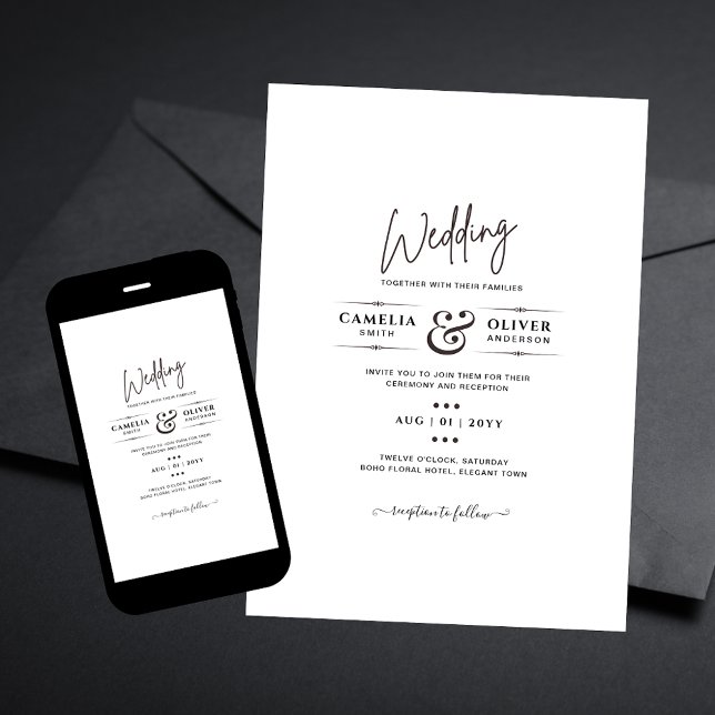 Invitación Boda de descarga digital o impresa INVITA a la pin (Subido por el creador)
