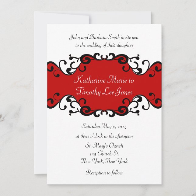Invitación Boda de Despaces Elegante (Anverso)