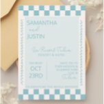 Invitación Boda de destino<br><div class="desc">Escape a la serena belleza del océano con nuestra Invitación a la Boda de Destino. Diseñada con una tranquilizante paleta de colores azules e inspirada en la sencillez del océano, esta invitación marca el tono perfecto para su boda de destino. Diseñado con elegancia y simplicidad, nuestro Destination Wedding Invitation presenta...</div>