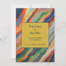 Invitación boda de destino africano de mármol abstracto