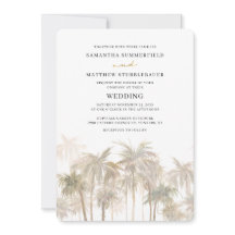 Boda de destino costero de palmeras