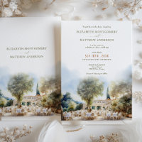 Boda de destino de acuarela en la Riviera Francesa