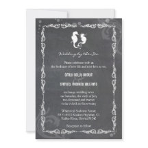 Boda de destino de Chalkboard SeaHorse