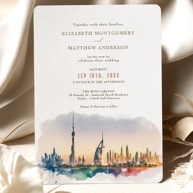 Invitación Boda de destino de Dubai Emiratos Árabes Unidos (Subido por el creador)