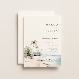 Invitación Boda de destino de isla