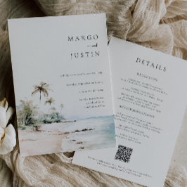 Invitación Boda de destino de isla