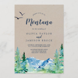 Invitación Boda de destino de Kraft Rocky Mountain Montana