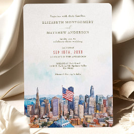 Invitación Boda de destino de la línea aérea de San Francisco