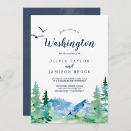 Invitación Boda de destino de la montaña de Washington