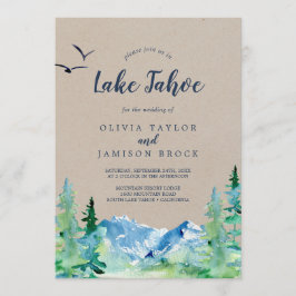 Invitación Boda de destino de la montaña Kraft Lake Tahoe