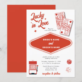 Invitación Boda de destino de Las Vegas: Lucky in Love