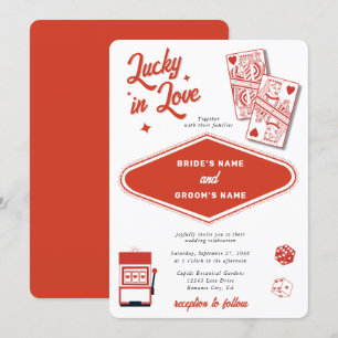 Invitación Boda de destino de Las Vegas: Lucky in Love