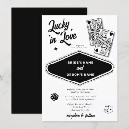 Invitación Boda de destino de Las Vegas: Lucky in Love