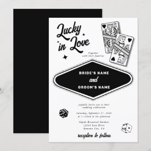 Invitación Boda de destino de Las Vegas: Lucky in Love