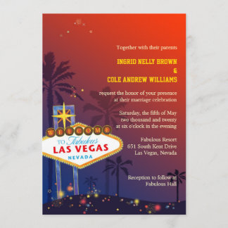 Invitación Boda de destino de Las Vegas Nevada