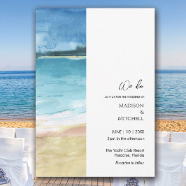 Invitación Boda de destino de marea acuática