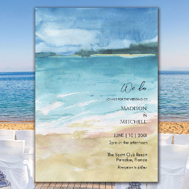 Invitación Boda de destino de marea acuática