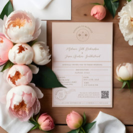 Invitación Boda de destino de pasaportes de embarque