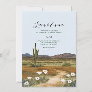 Invitación Boda de destino de Phoenix Arizona Cactus