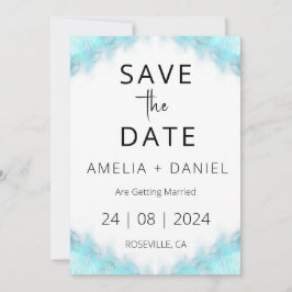 Invitación boda de destino de playa tropical, excepto la fech