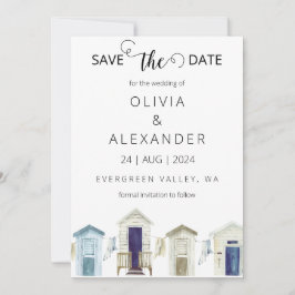 Invitación boda de destino de playa tropical, excepto la fech