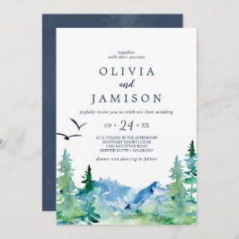 Invitación Boda de destino de Rocky Mountain Casual