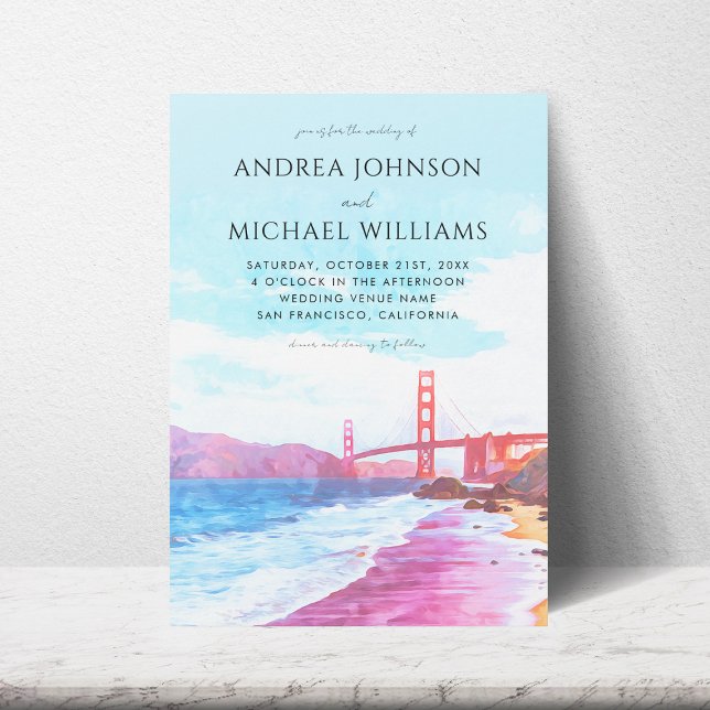 Invitación Boda de destino de San Francisco California (Subido por el creador)