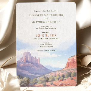 Invitación Boda de destino de Sedona Arizona