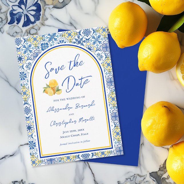 Invitación Boda de destino de verano italiano, guarde la fech (Subido por el creador)