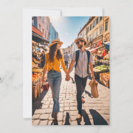 Invitación boda de destino de viaje guardar la fecha