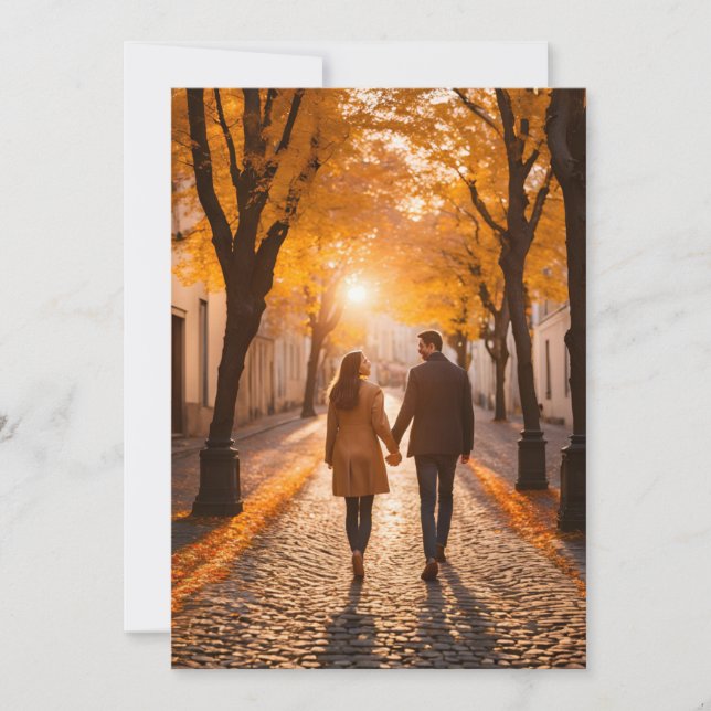 Invitación boda de destino de viaje guardar la fecha (Anverso)