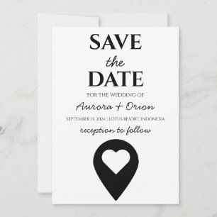 Invitación boda de destino de viaje guardar la fecha