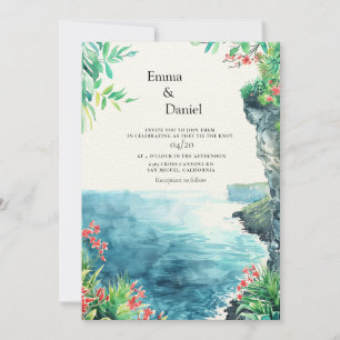 Invitación Boda de destino del acantilado de Bali Uluwatu
