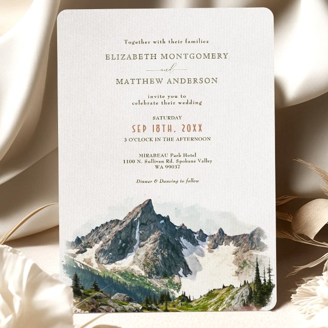 Invitación Boda de Destino del Parque de Montaña Cascades del (Subido por el creador)