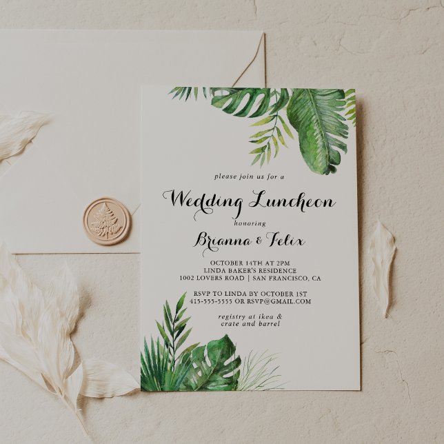 Invitación Boda de destino Ducha de Novias Luncheon (Subido por el creador)