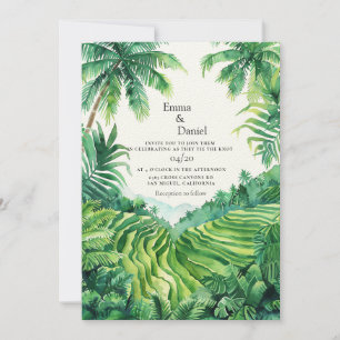 Invitación Boda de destino en el paisaje de Bali Tegalalang