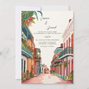 Invitación Boda de destino en el paisaje de Nueva Orleans