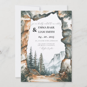 Invitación Boda de destino en el Parque Nacional Yosemite