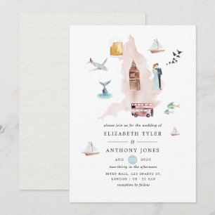 Invitación Boda de destino en Londres Inglaterra Reino Unido