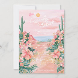 Invitación Boda de destino en México Rosa