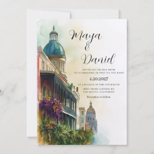 Invitación Boda de destino en Nueva Orleans Luisiana