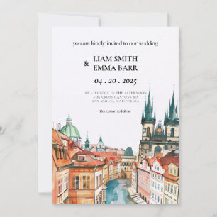 Invitación Boda de destino en Praga República Checa