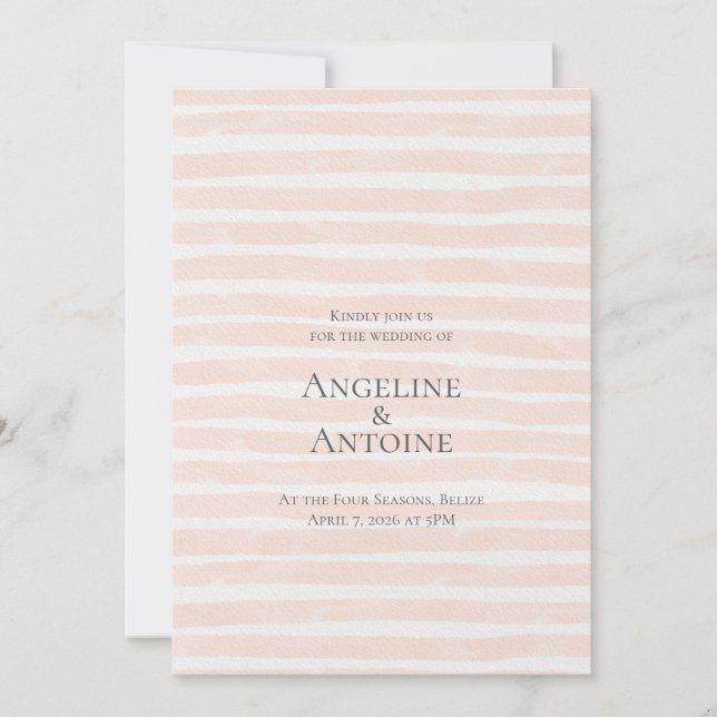 Invitación Boda de destino en St. Tropez  (Anverso)