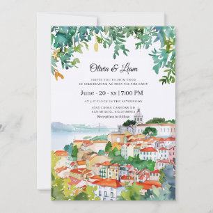 Invitación Boda de destino europeo en Lisboa Portugal
