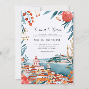 Invitación Boda de destino europeo en Lisboa Portugal