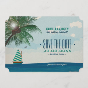 Invitación Boda de destino Guardar la fecha